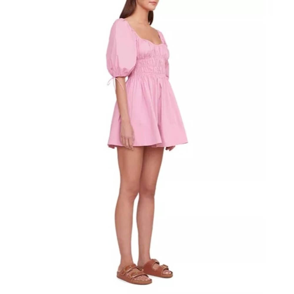 NWOT STAUD Faye Puff Sleeve Mini Dress SIZE M - Picture 2 of 10